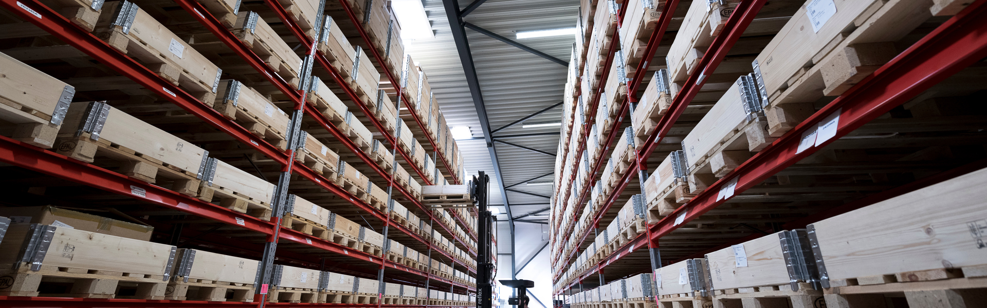 Forklift in Nordic Computer Warehouse