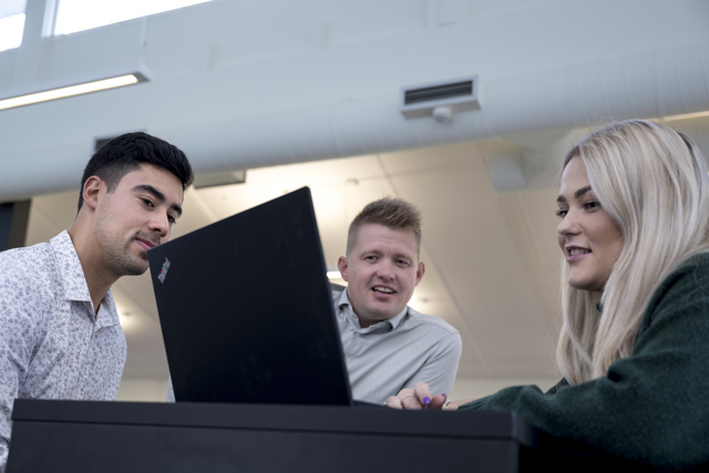 Group of people working together on a project
