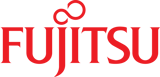 Fujitsu Logo in red color without background